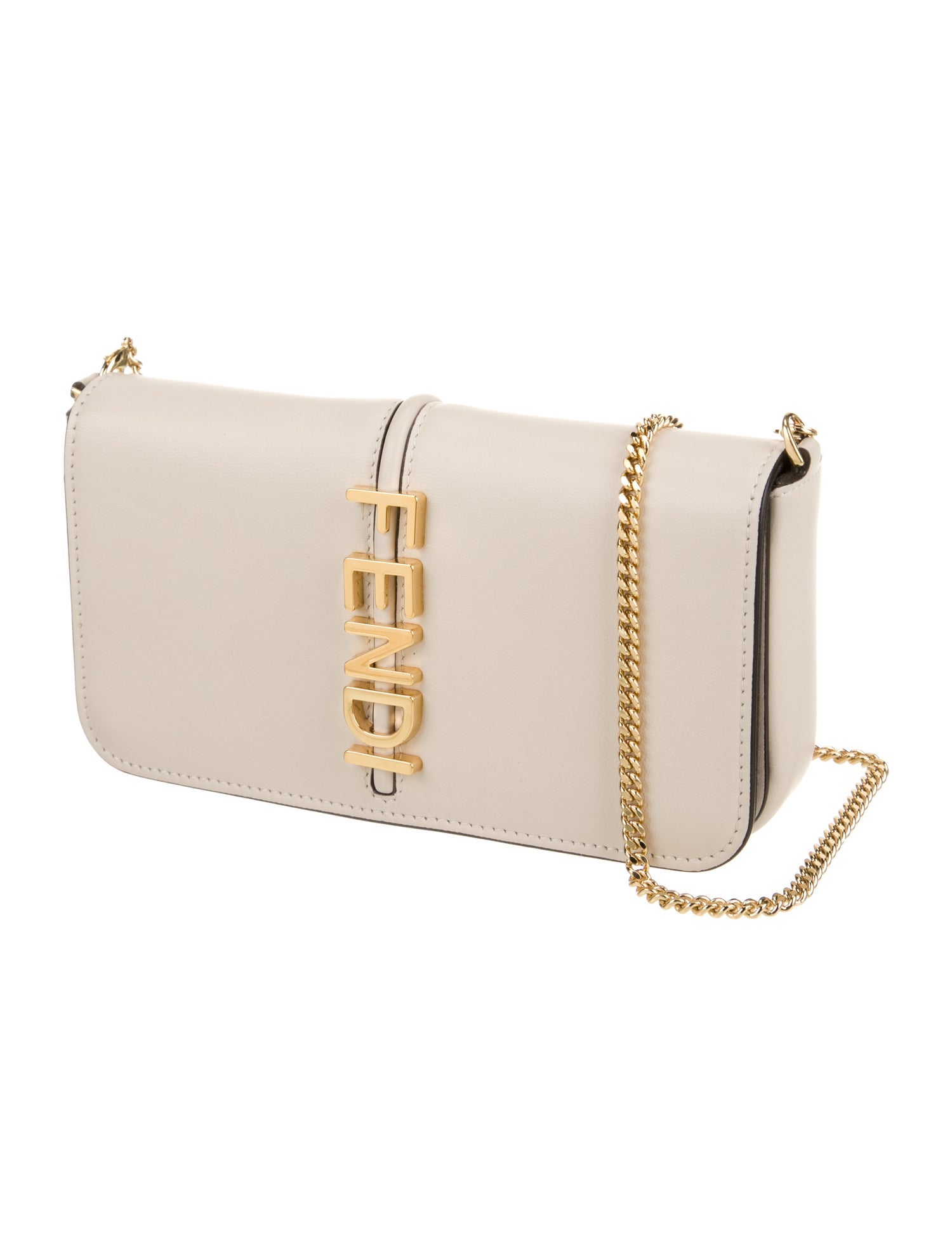 Fendi Leather graphy Wallet On Chain 2023